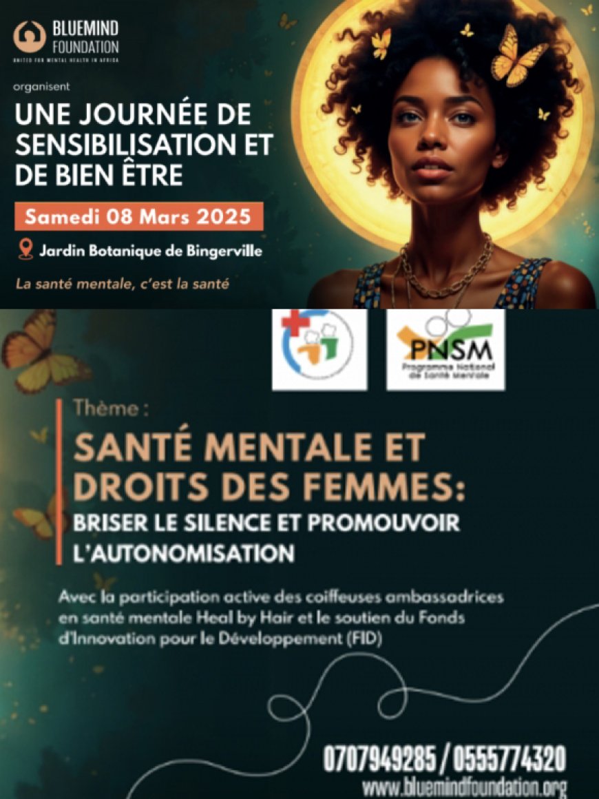 JIF 2025- Santé mentale: la Bluemind Foundation et le PNSM veulent encourager les femmes à briser le silence