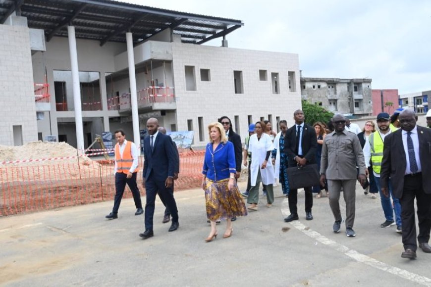 Côte d’Ivoire : Dominique Ouattara constate le chantier de la future extension de chirurgie cardiaque pédiatrique de l’hôpital Mère-Enfant de Bingerville